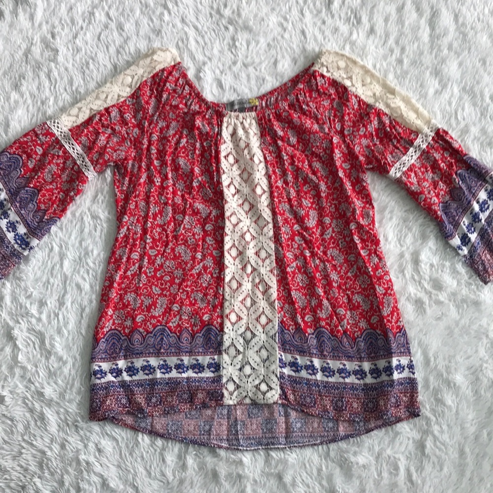 Figuerca & Flower Off The Shoulder Top
